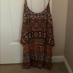 Brown print romper